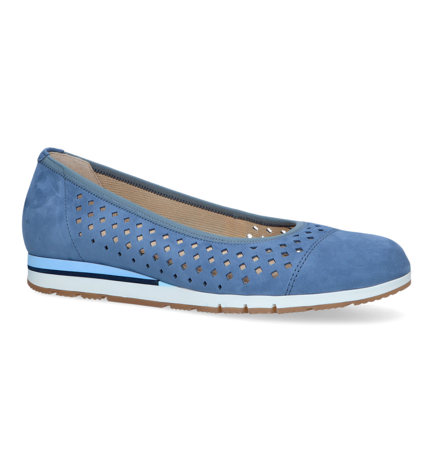 Gabor Klassieke ballerina's voor dames, platte schoenen, medium extra breedte (G), wit, 35.5 EU