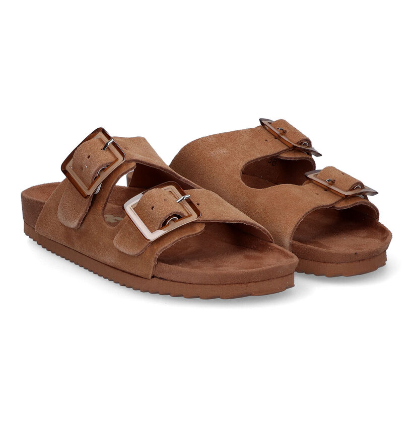 Colors of California Nu-pieds plates en Rose en daim (307282)