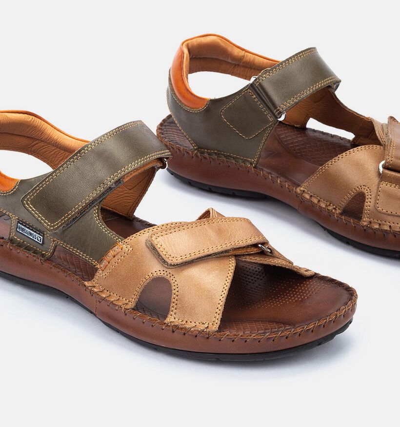 Pikolinos Tarifa Cognac/Kakigroene Sandalen voor heren (370616)