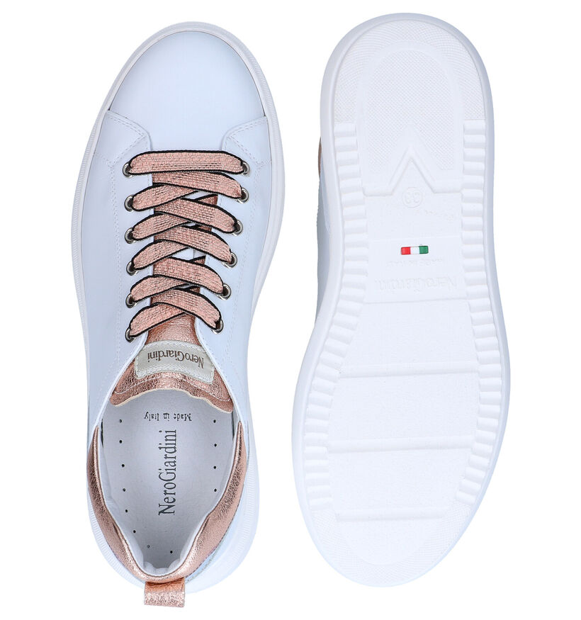 NeroGiardini Witte Veterschoenen voor dames (290052) - geschikt voor steunzolen