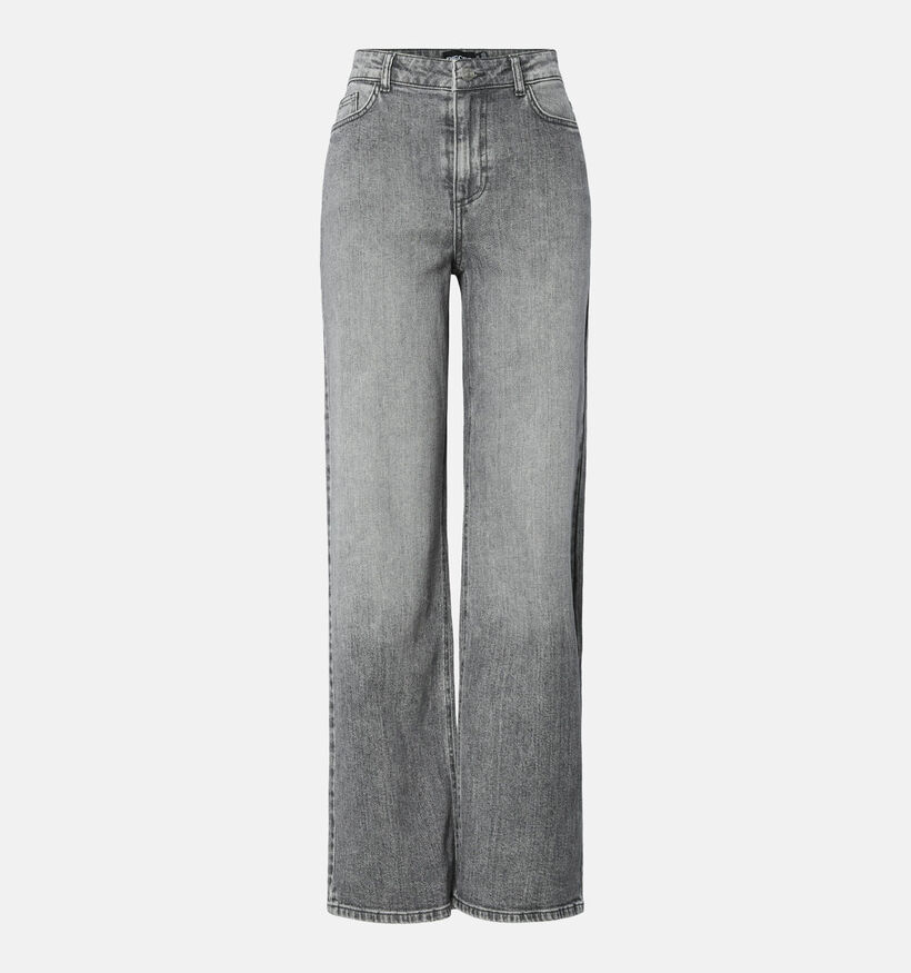 Pieces Silke Grijze Straight leg jeans L32 voor dames (361156)