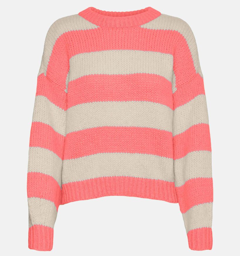 Vero Moda Newwine Pull rayé en Rose (327214)