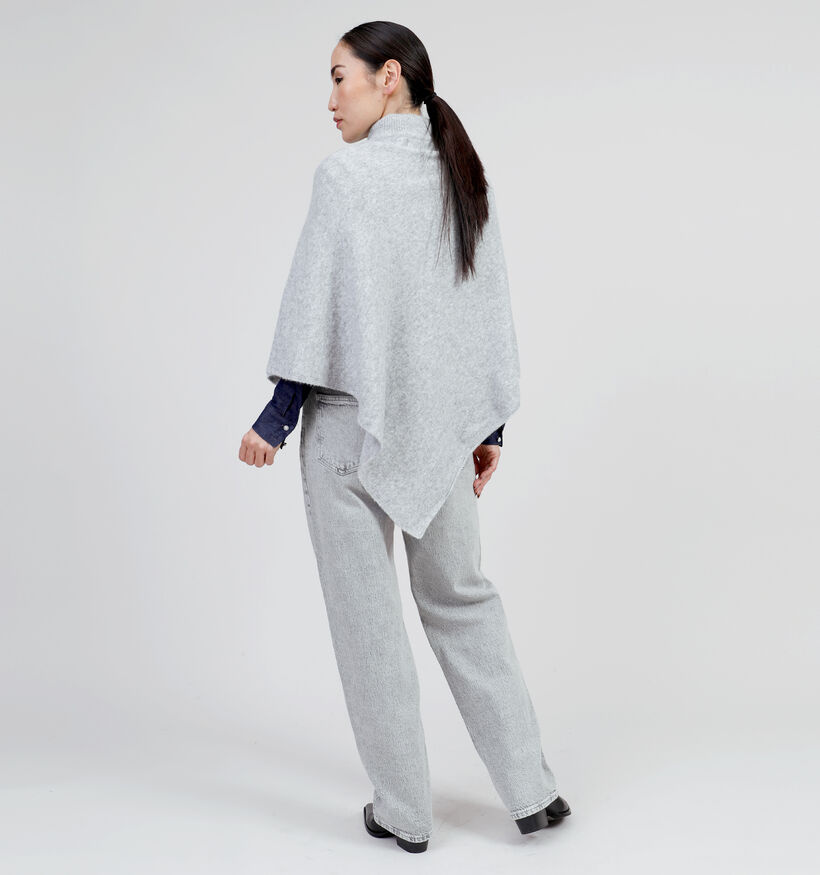Pieces Fortuna Grijze Poncho voor dames (344998)