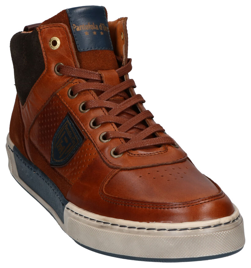 Pantofola d'Oro Frederico Mid Cognac Hoge Schoenen in leer (257392)