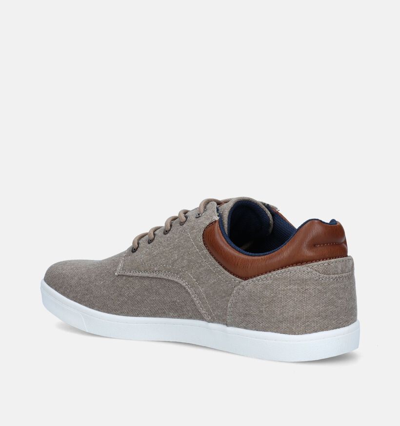 Bullboxer Beige Veterschoenen voor heren (336659) - geschikt voor steunzolen