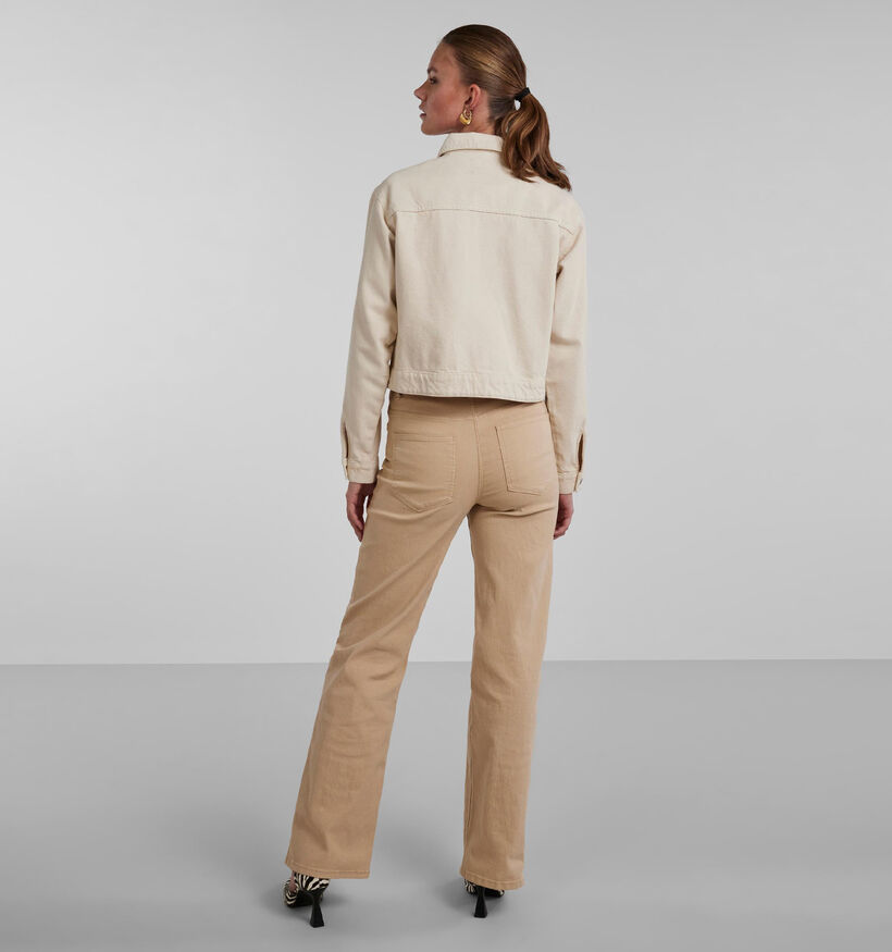 Pieces Tessie Beige Jeansjas voor dames (323755)
