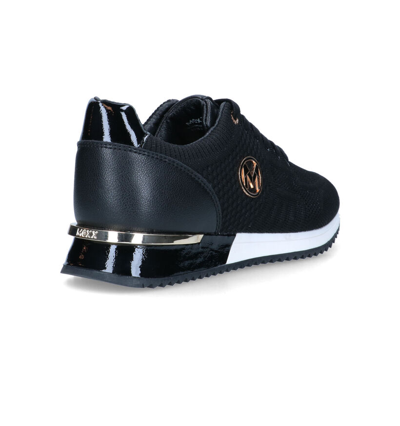 Mexx Gitte Glitter Zwarte Sneakers voor dames (319576) - geschikt voor steunzolen