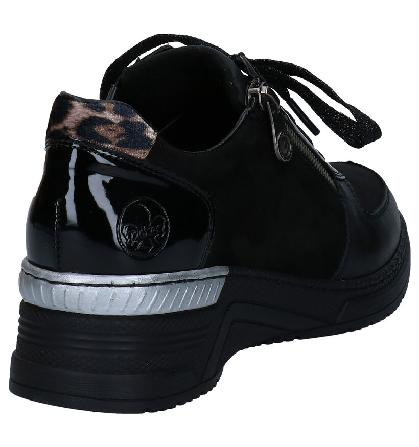 Rieker Zwarte Sneakers in leer (297935)