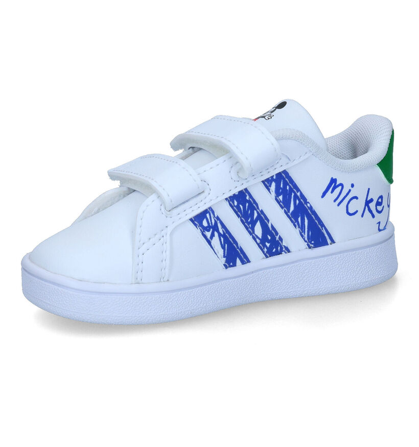 adidas Grand Court Chaussures pour bébé en Blanc en simili cuir (318925)