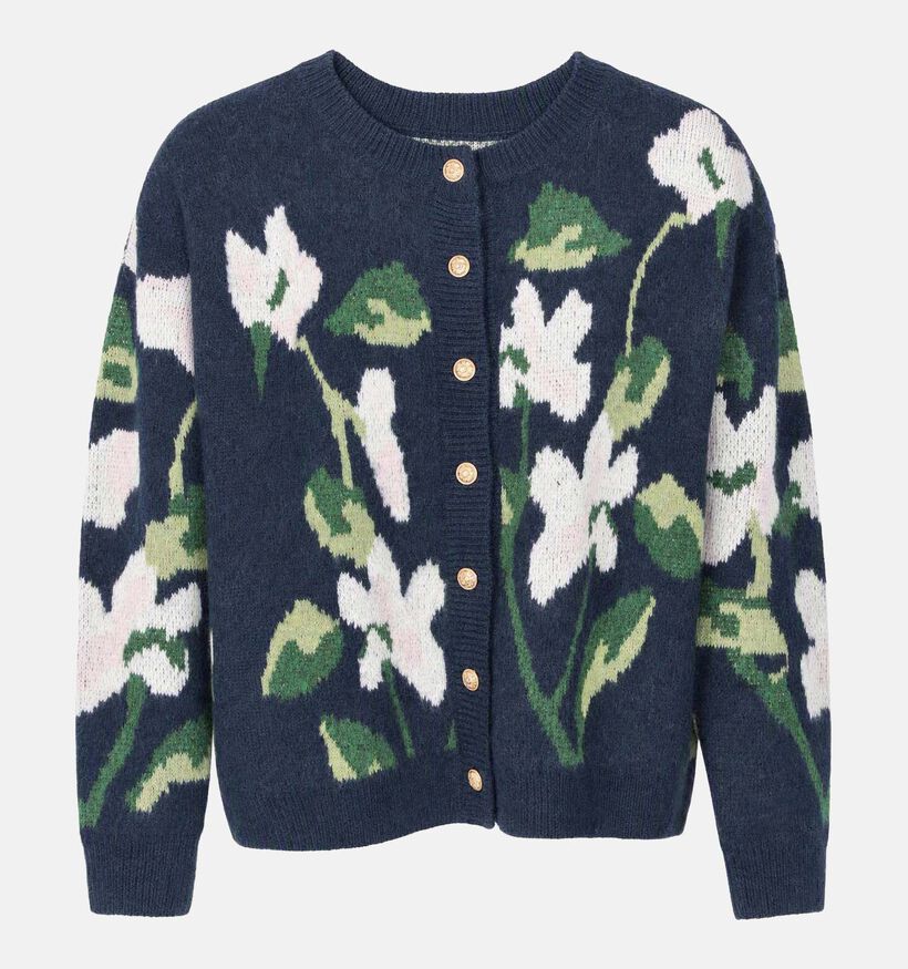 The Korner Fleurs Gilet en Bleu pour femmes (382179)