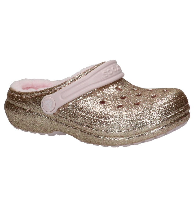 Crocs Classic Glitter Line Rose Gold Pantoffels in kunststof (255721)