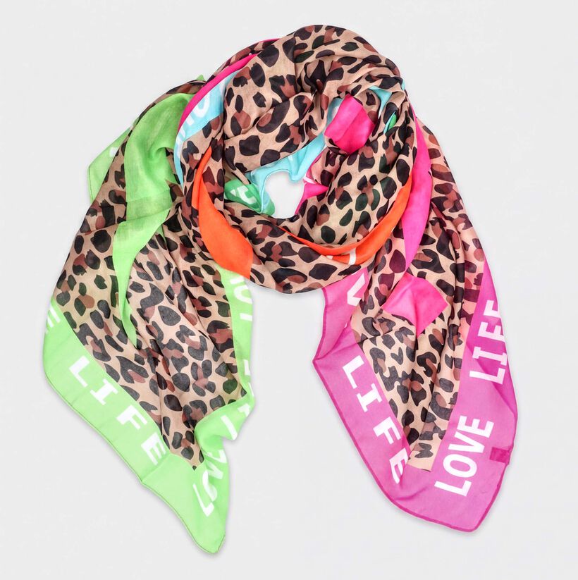 Via Limone Leopard Bruine Sjaal voor dames (376770)