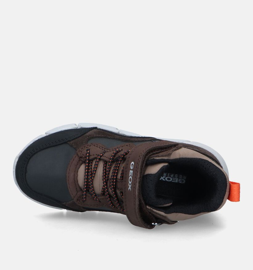 Geox Flexyper Bruin Hoge Sneakers voor jongens (330077) - geschikt voor steunzolen