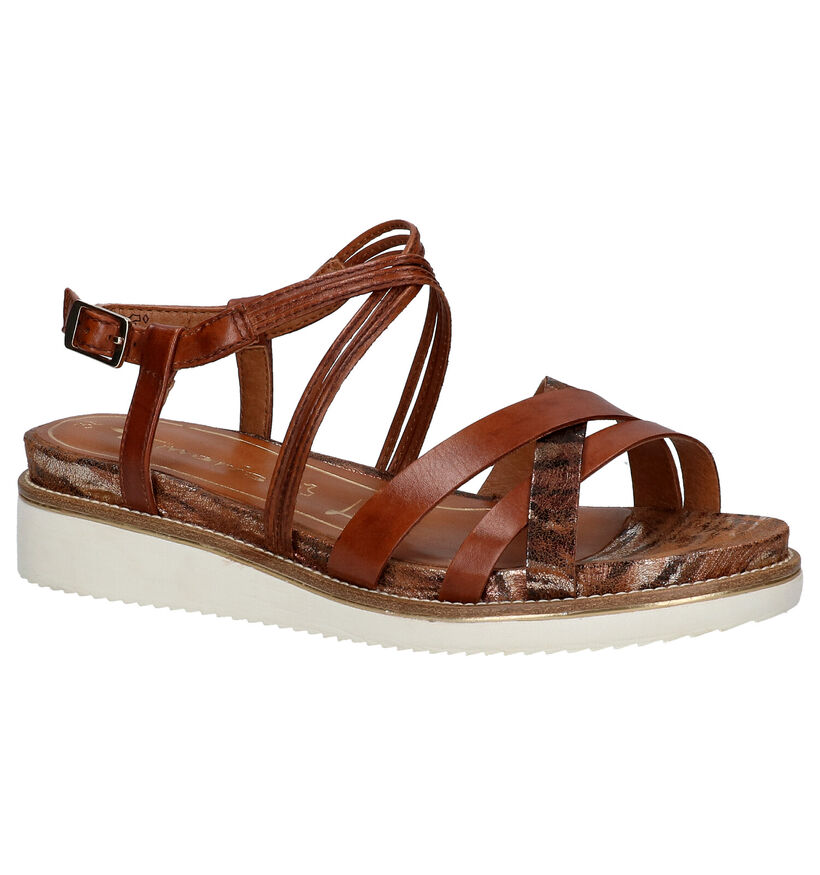 Tamaris TOUCH it Cognac Sandalen in leer (269742)