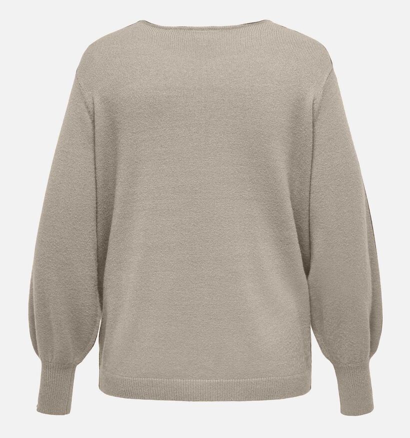 ONLY Carmakoma Ribi Reversible Beige Trui voor dames (374878)