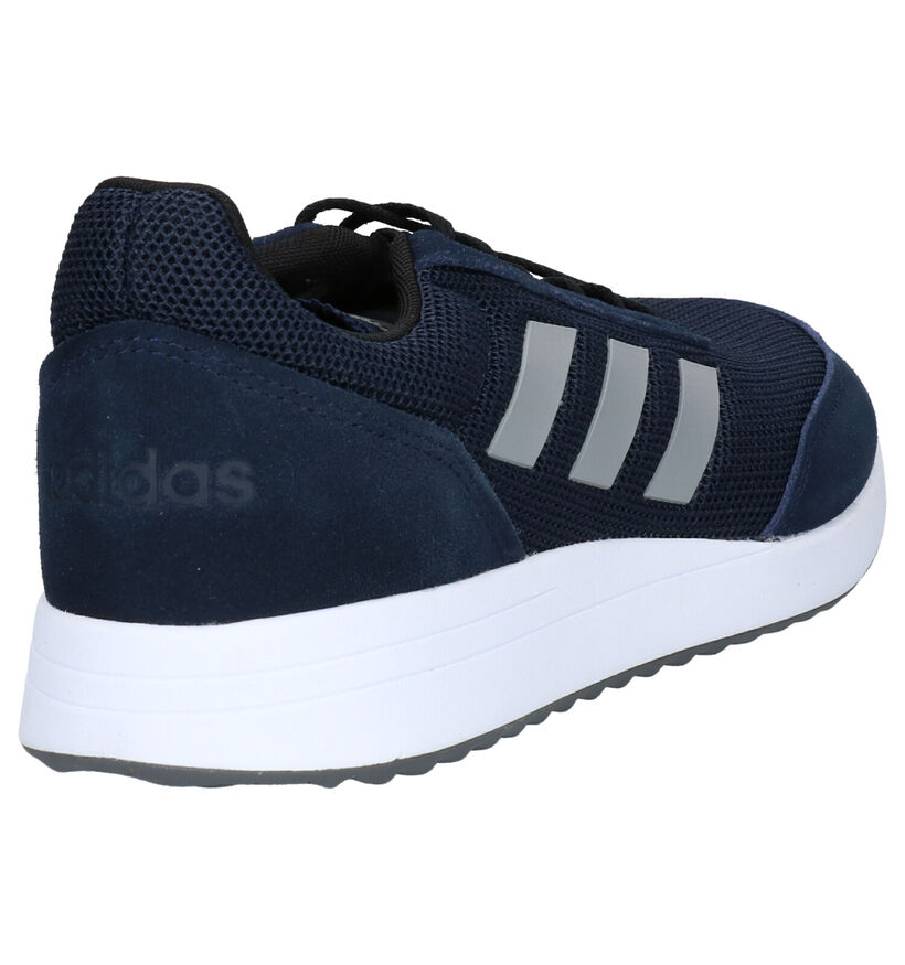 adidas Run 70S Baskets en Bleu en daim (252559)