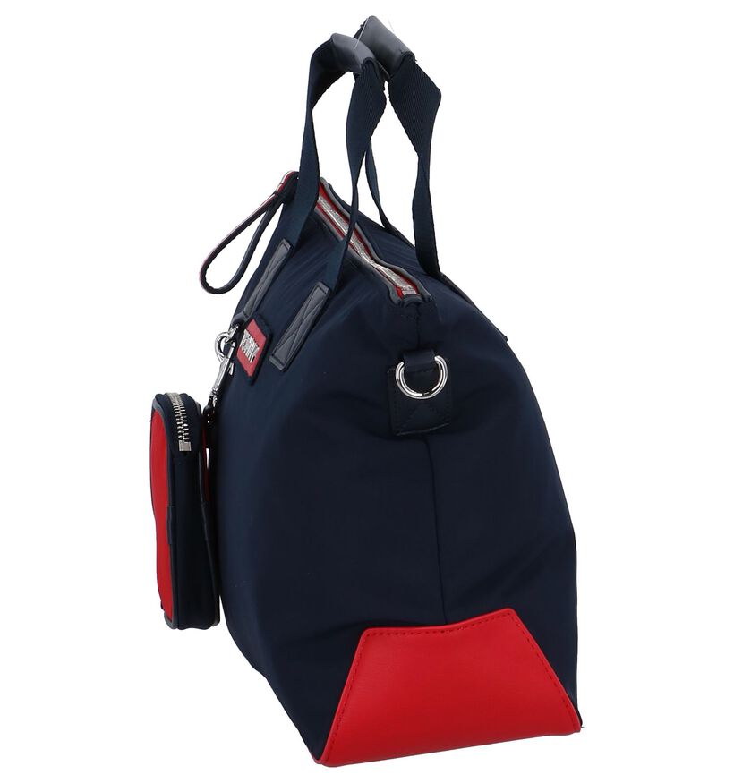 Blauwe Handtas Tommy Hilfiger Varsity Nylon Small Tote in stof (236887)