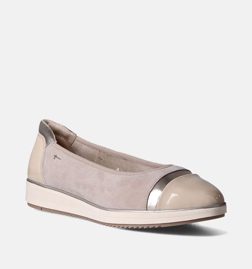 Tamaris Comfort Beige Ballerina's voor dames (351660) - geschikt voor steunzolen