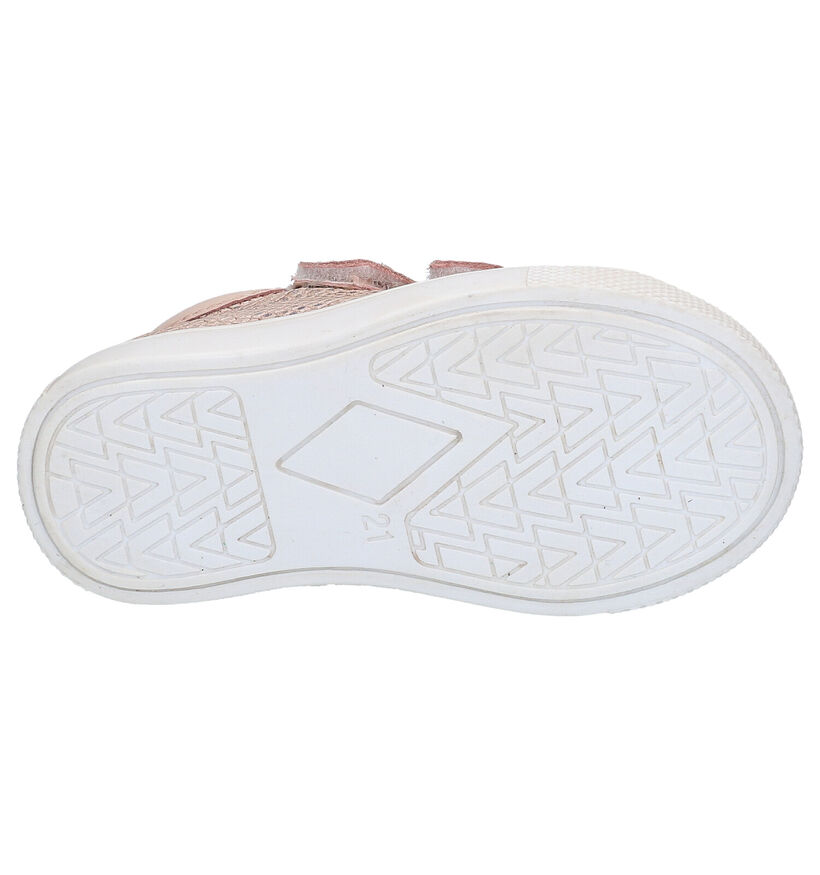 Bunnies Loetje Louw Witte Velcroschoenen in leer (275277)