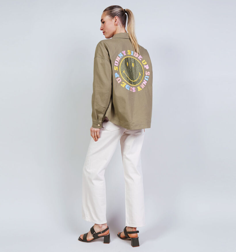 The Shirt Project Jacket Smiley Manteau court en Vert pour femmes (374349)