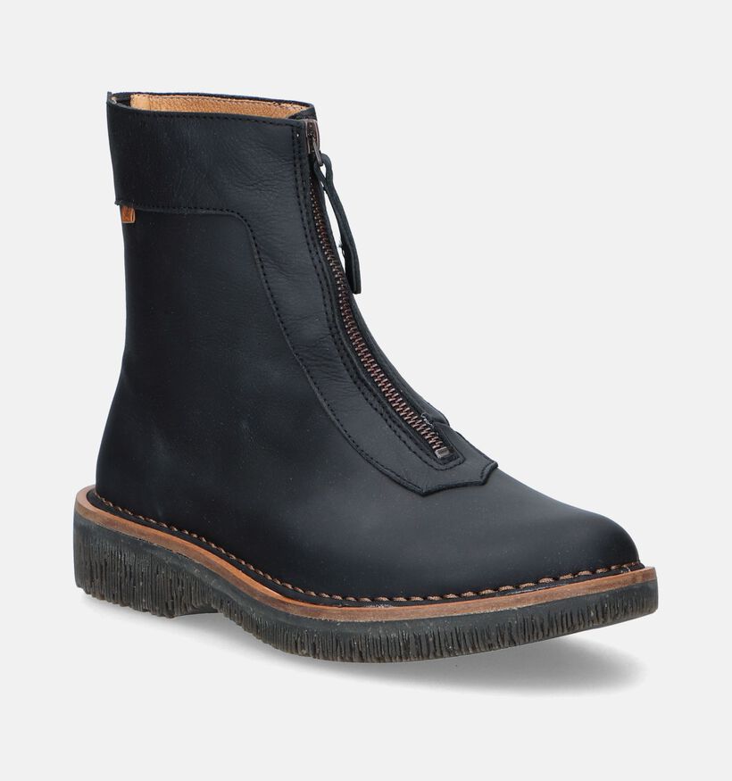 El Naturalista Bottines plates en Noir pour femmes (347337) - pour semelles orthopédiques