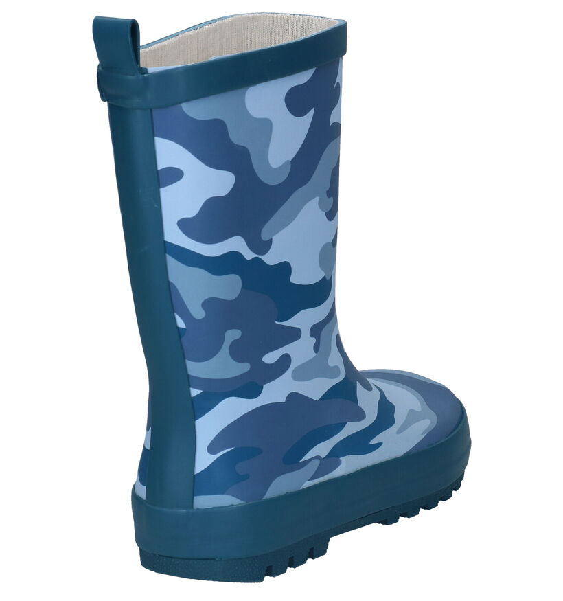 Dazzle Camo Bottes de pluie en Bleu pour garçons (283826) - pour semelles orthopédiques