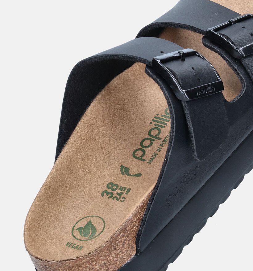Birkenstock Arizona Pap Flex Platform Nu-pieds en Noir pour femmes (350894)