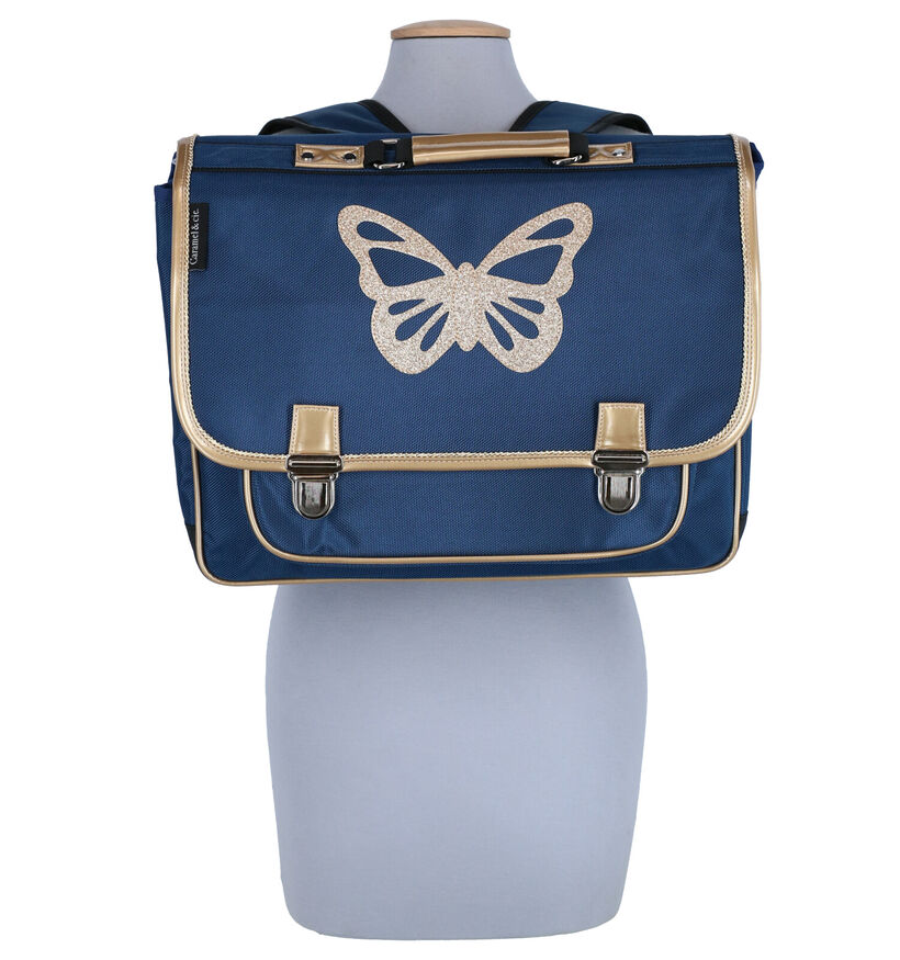 Caramal & cie. Papillon Blauwe Boekentas in kunstleer (277365)