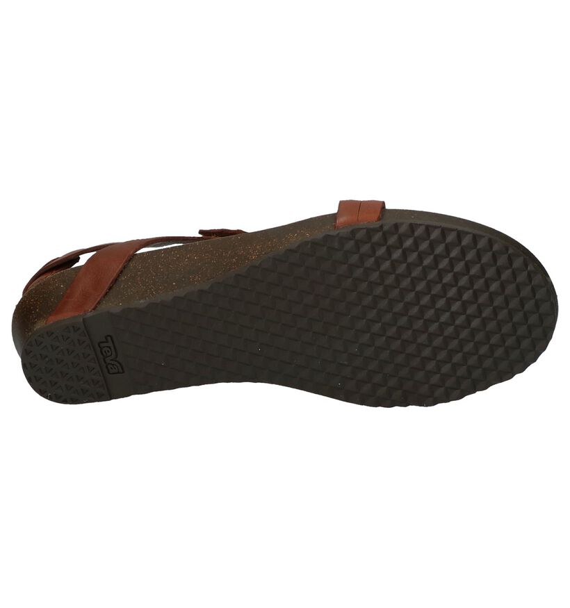 Cognac Sandalen Teva Ysidro in leer (242623)