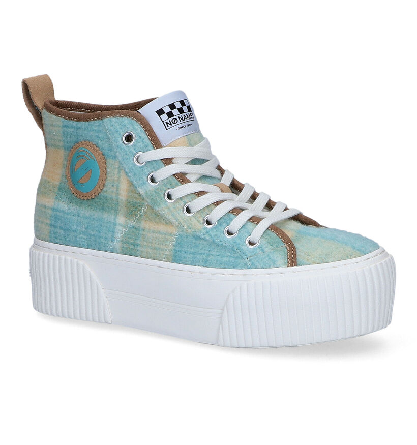 No Name Iron Mid Side Blauwe Hoge Sneakers voor dames (316089) - geschikt voor steunzolen