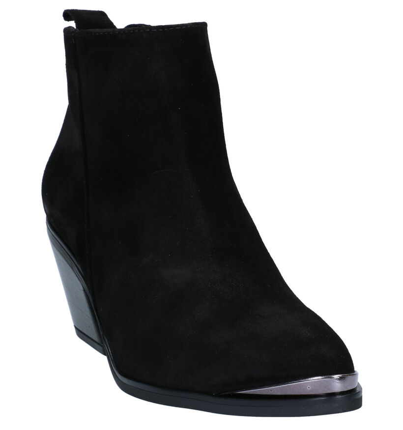 Gabor Santiags en Noir en nubuck (283526)