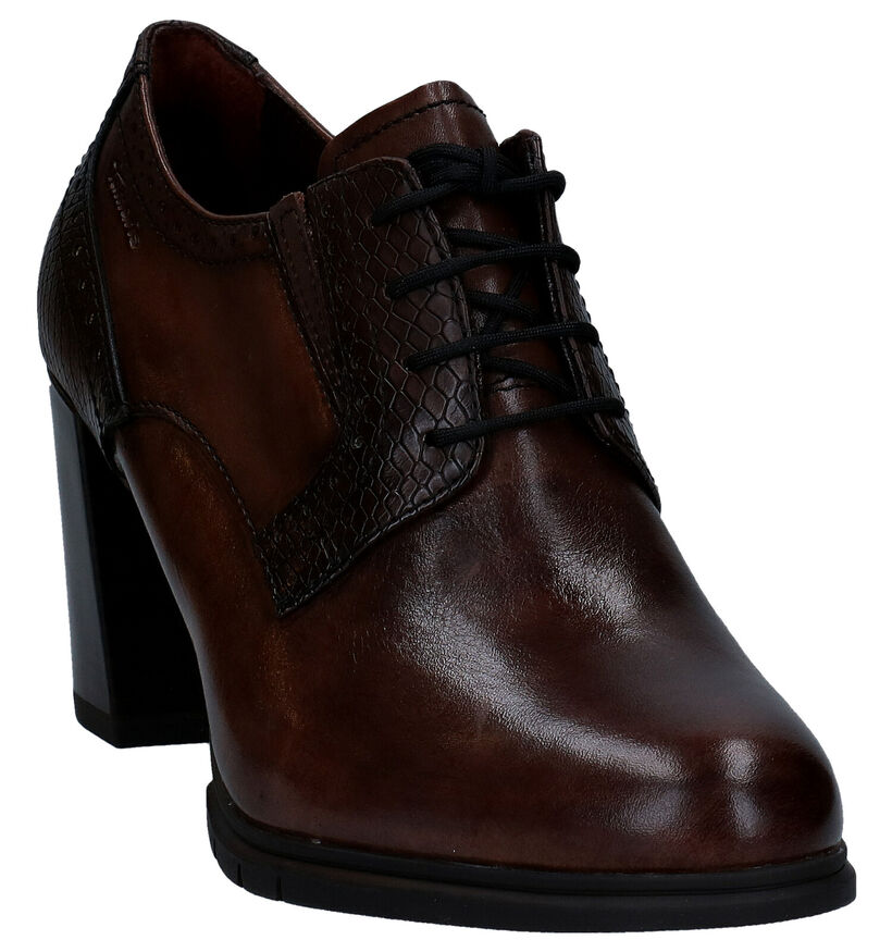 Tamaris TOUCH it Bruine Enkelpumps in leer (280739)