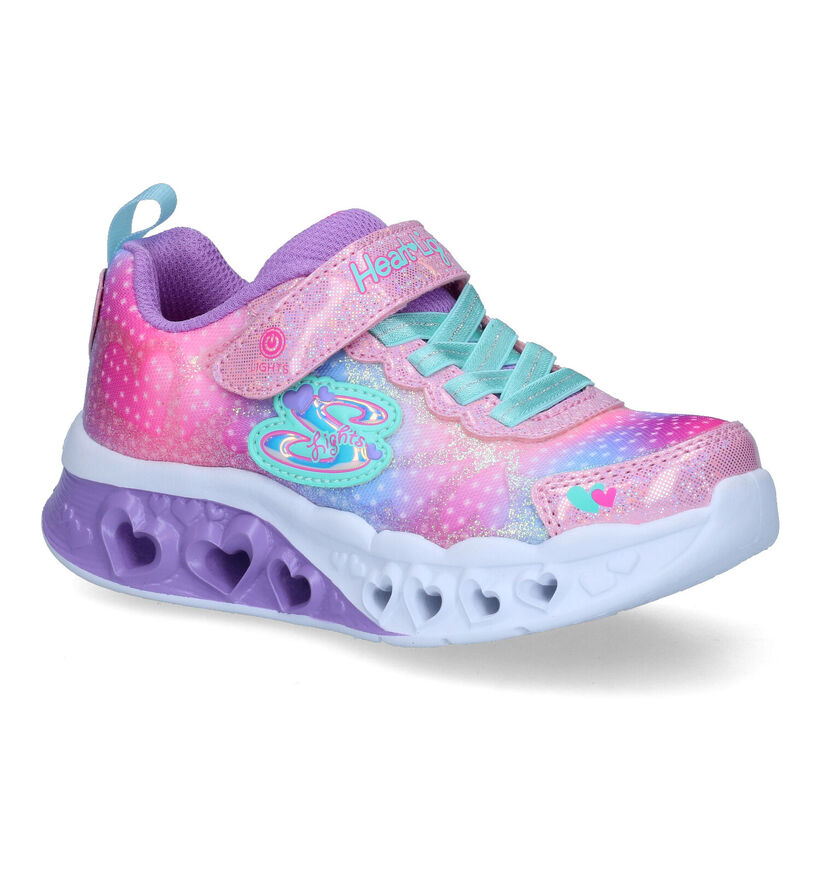 Skechers Flutter Heart Lights Roze Sneakers voor meisjes (318196)