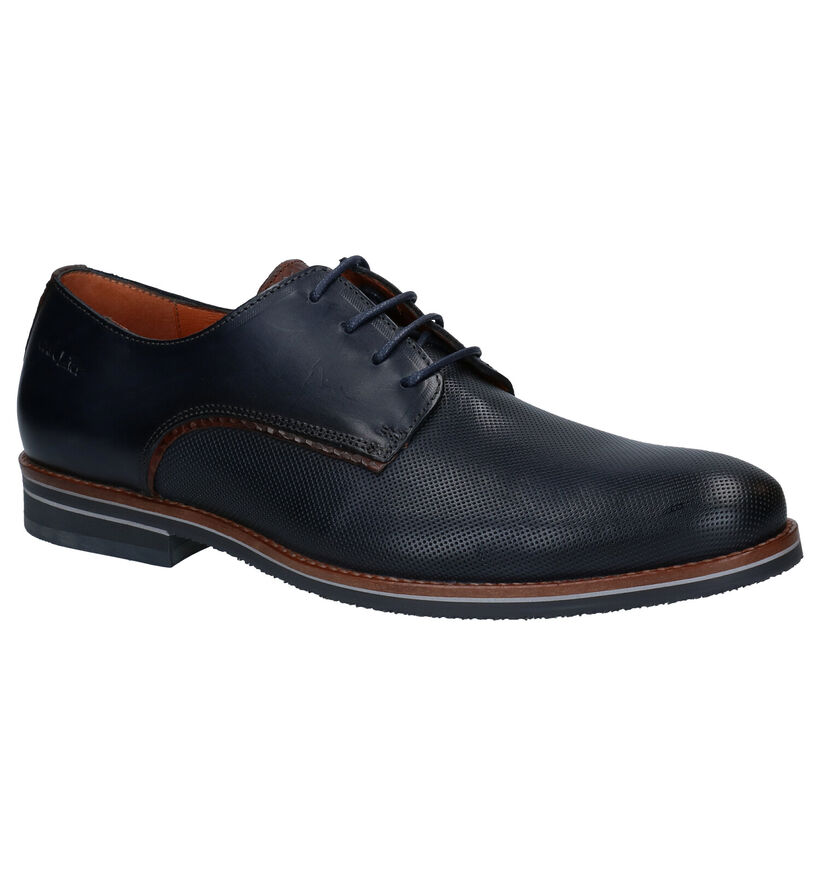 Van Lier Chaussures classiques en Bleu en cuir (283345)