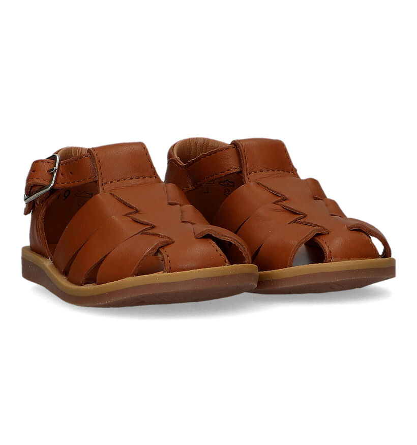 Pom d'Api Poppy Daddy Sandales en Cognac pour garçons (304799)