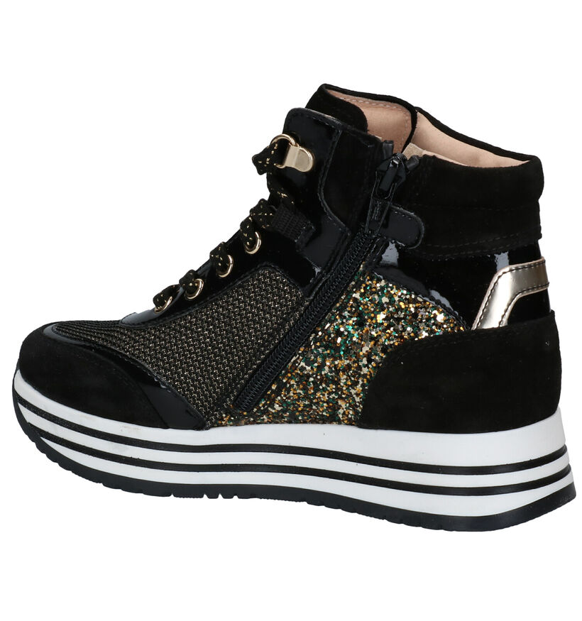 NeroGiardini Taupe Hoge Sneakers in daim (297735)