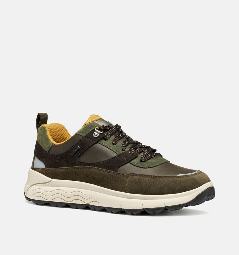 Geox Spherica Chaussures plates en Vert pour hommes (360105) - pour semelles orthopédiques