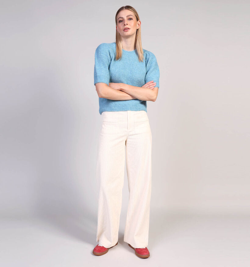 Vila Vibows Pulls en Bleu clair Vila Vibows Pulls en Bleu clair pour femmes (364093)