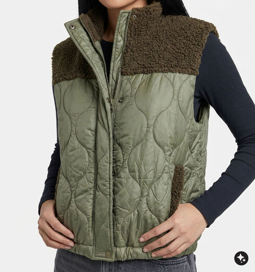 Laurent David Kakigroene Bodywarmer voor dames (382015)