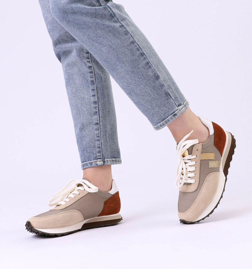 Scapa Beige Sneakers voor dames (307048) - geschikt voor steunzolen