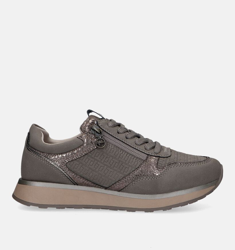 Tamaris Taupe Sneakers voor dames (339424) - geschikt voor steunzolen