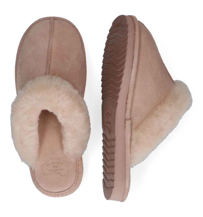 Warmbat Lismore Pantoufles en laine en Brun pour femmes (329914)