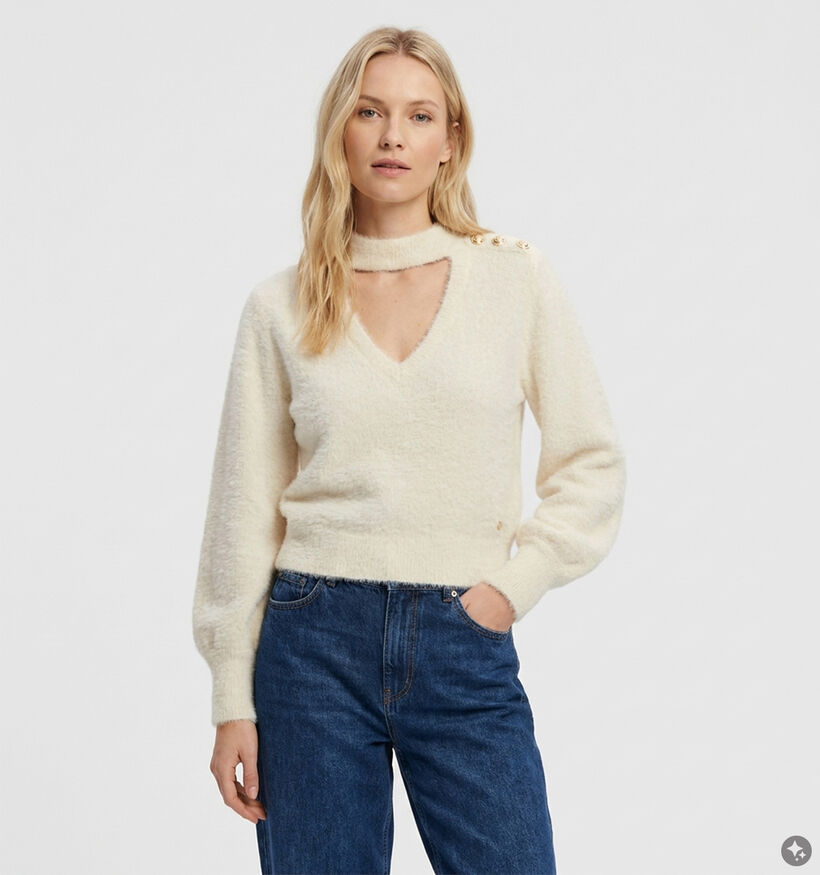 Guess Ecru Trui met Cut-out voor dames (381051)