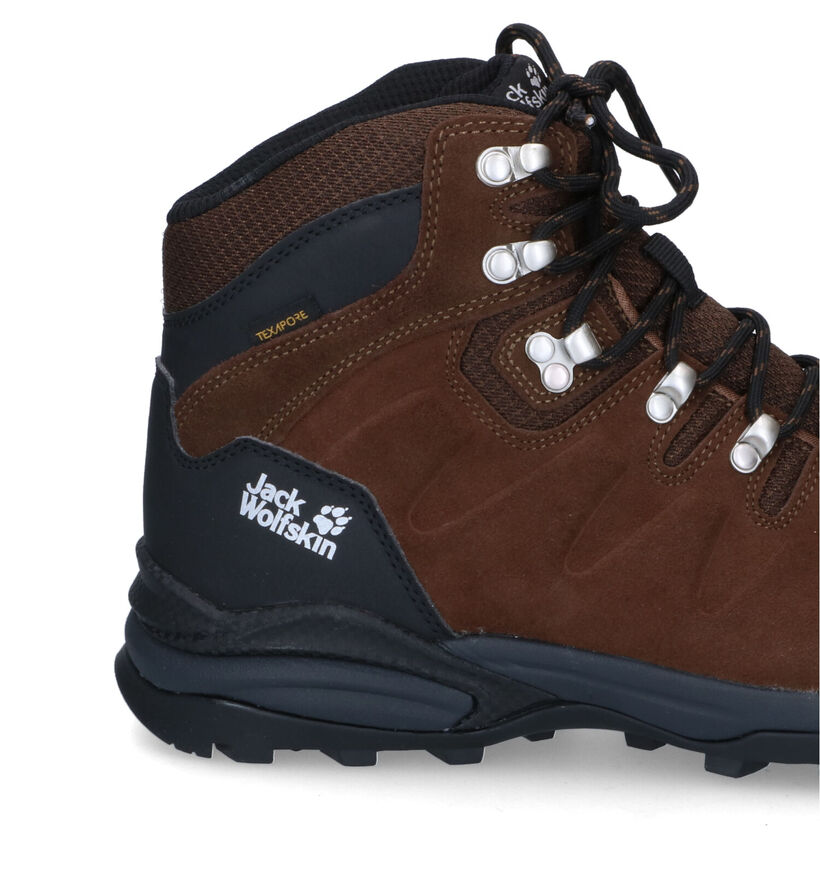 Jack Wolfskin Refugio Texapore Grijze Wandelschoenen in daim (294241)