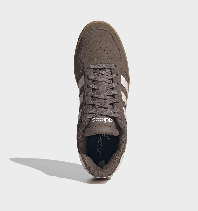 adidas Breaknet Sleek Baskets en Marron/Rose pour femmes (372851) - pour semelles orthop&eacute;diques