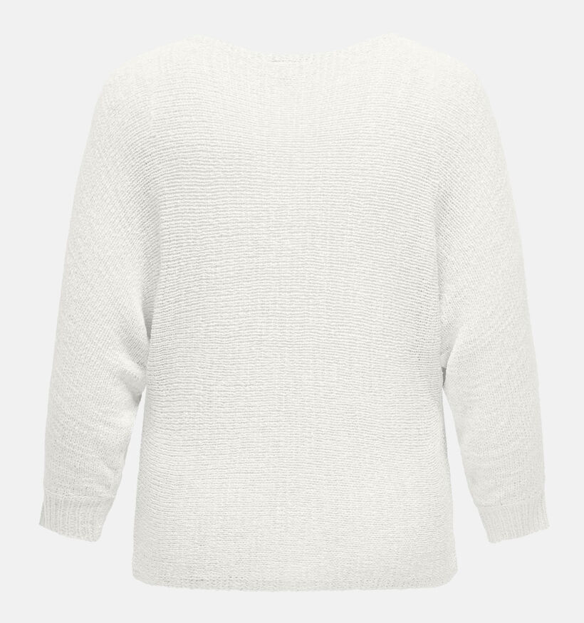 ONLY Carmakoma Geena Witte Knit trui voor dames (343505)