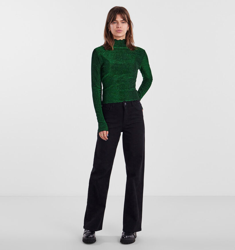 Pieces Sandra Zwarte Longsleeve voor dames (348359)