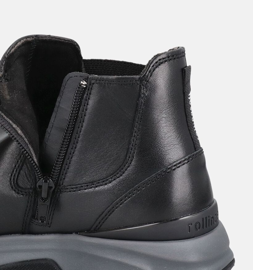 Gabor Comfort Zwarte Boots Chelsea voor dames (376952) - geschikt voor steunzolen