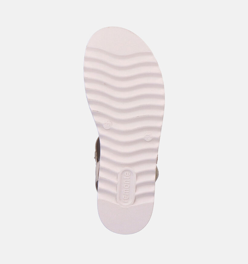 Remonte Ecru Sandalen met sleehak voor dames (354843) - geschikt voor steunzolen