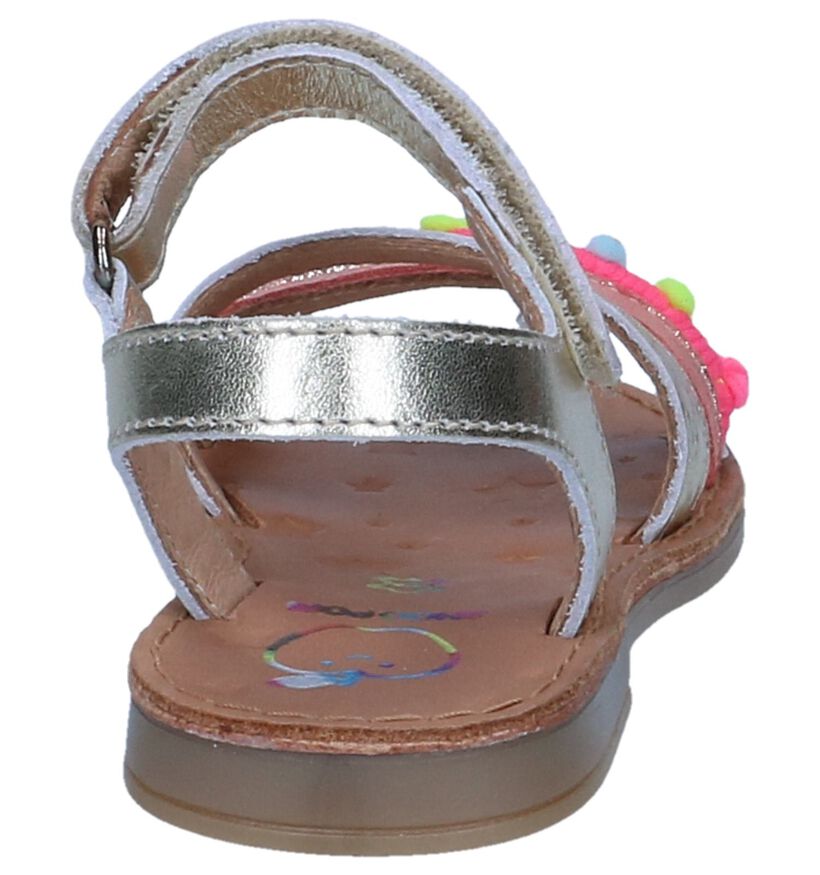 Shoo Pom Cognac Sandalen met Pomponnetjes in leer (215635)